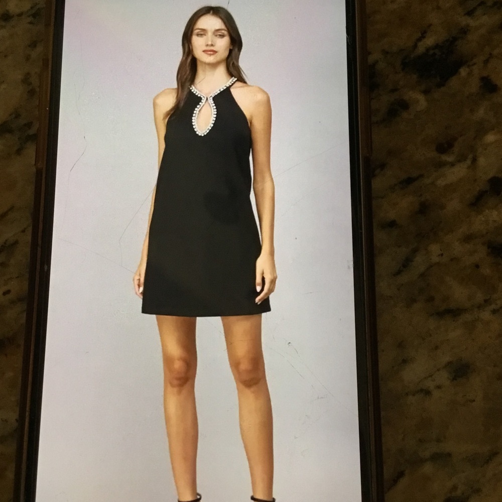 NWT Anthropologie Maeve Blair Rhinestone Keyhole dress